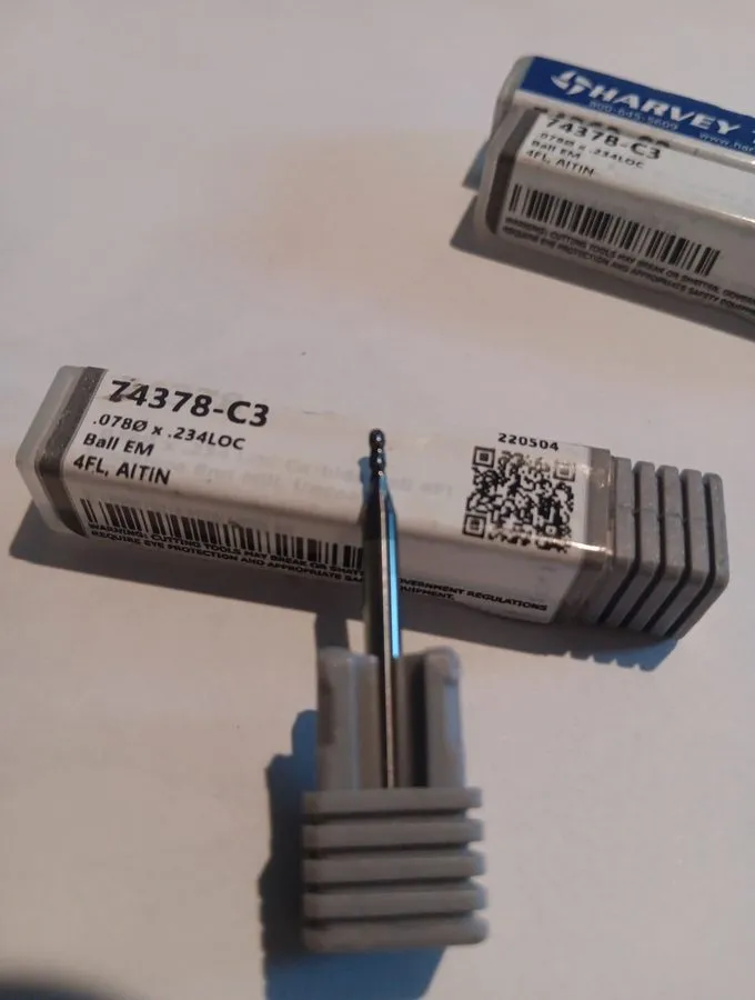 Режущий инструмент Harvey Tool 74378-C3 Carbide Ball End Mill: 0.078" Diam, 0.23 — фото лота 1