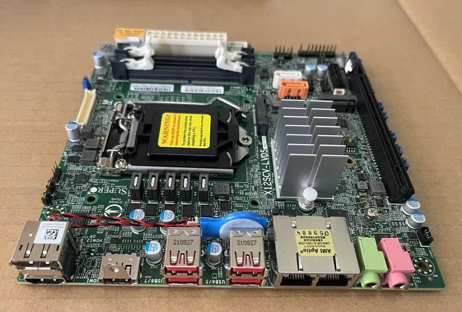 Материнская плата Supermicro X12SCV-LVDS motherboard LGA1200 M.2 HDMI/DP/LVDS PC