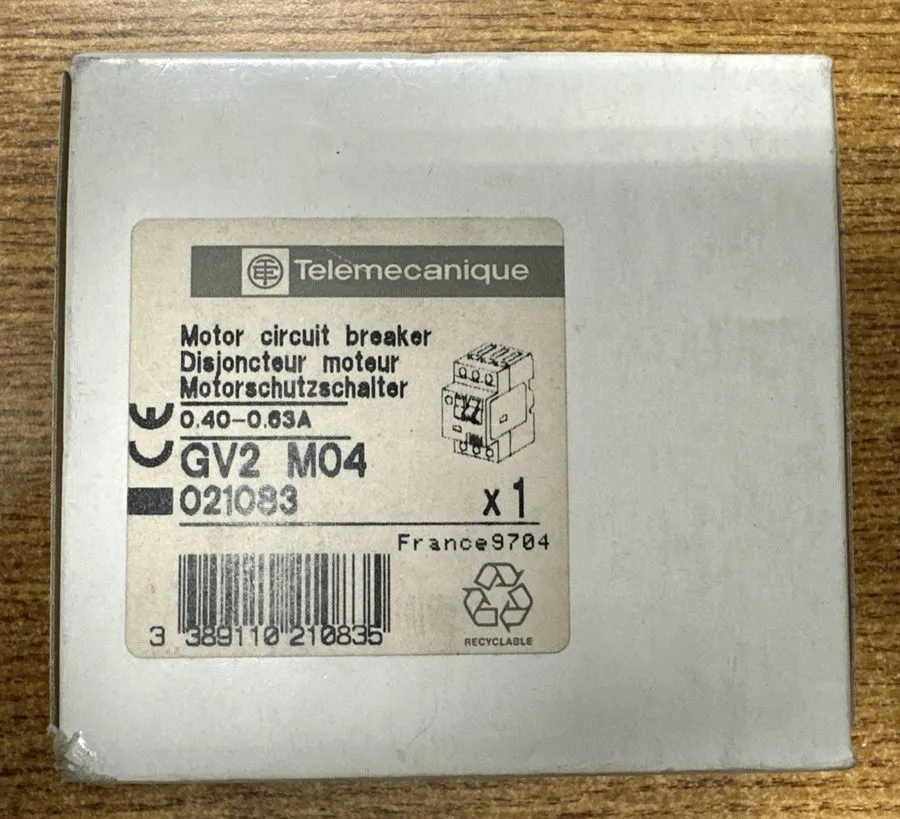Автоматический выключатель TELEMECANIQUE GV2-M04 MOTOR CIRCUIT BREAKER, 0.4-0.63