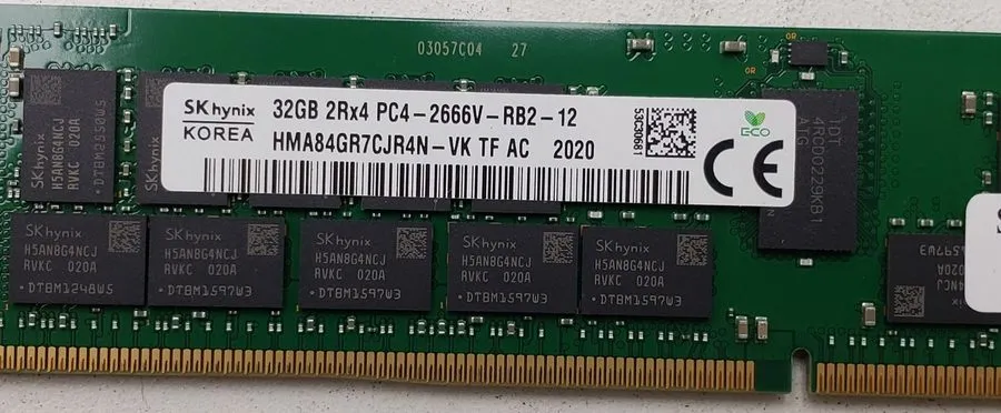 Модуль памяти Set of 2 32gb SK Hynix DDR4 2666V ECC RDIMM HMA84GR7CJR4N-VK (64GB