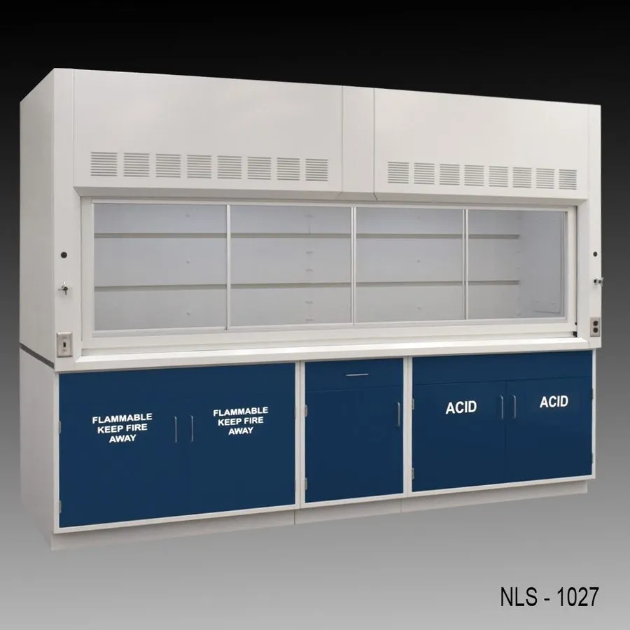 Вытяжной шкаф Laboratory 10 ft Fume Hood w/ ACID Storage Cabinets / Dual Sash / 