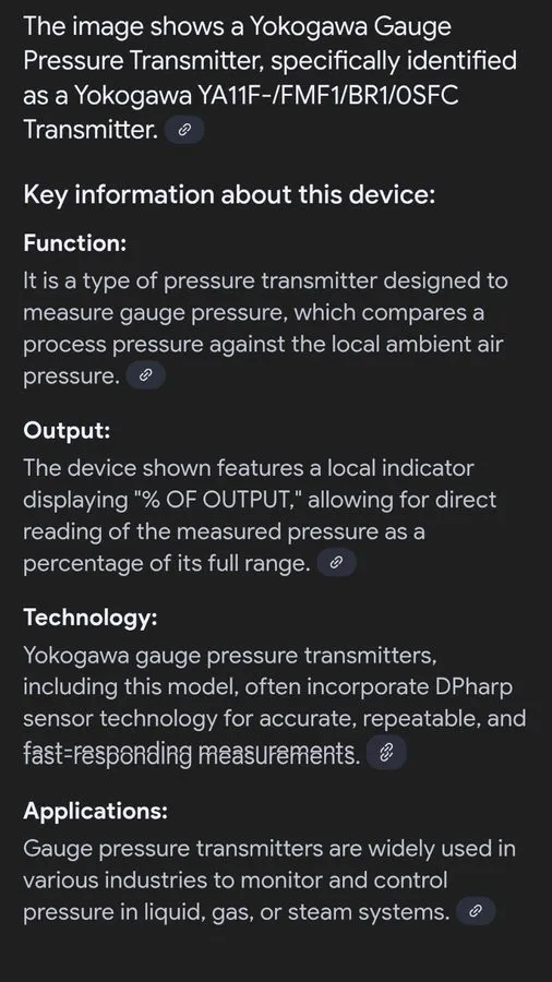 Датчик Yokogawa YA11F-/FMF1/BR1/0SFC Transmitter 2000 PSI — фото лота 1