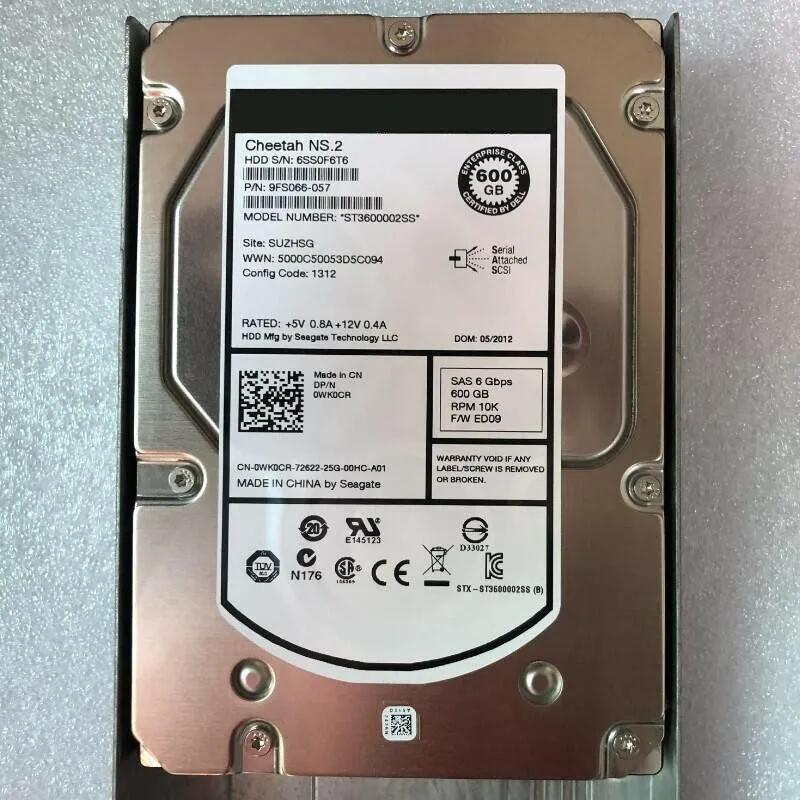 Жёсткий диск Hard Drive для EqualLogic 0WK0CR 600GB 10K SAS-2 3.5'' ST3600002SS 