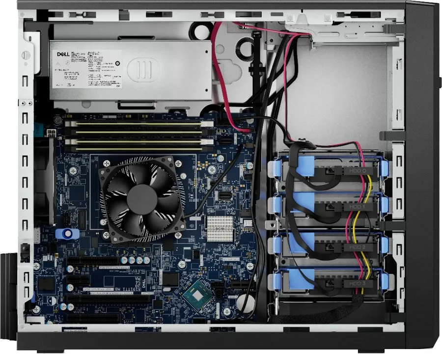 Сервер Dell PowerEdge T350 Tower Server Xeon E-2314 128GB 6x3TB RAID iDRAC9 — фото лота 2