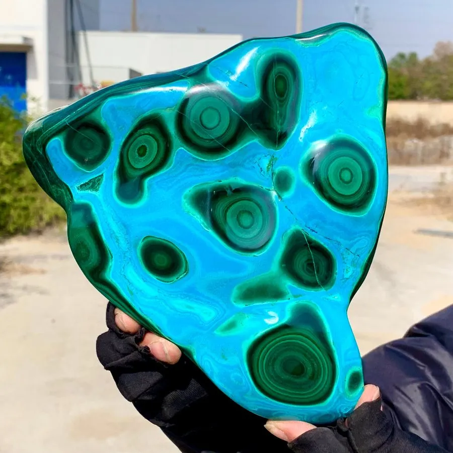 Лабораторный прибор 4.84LB Natural Chrysocolla/Malachite transparent cluster rou