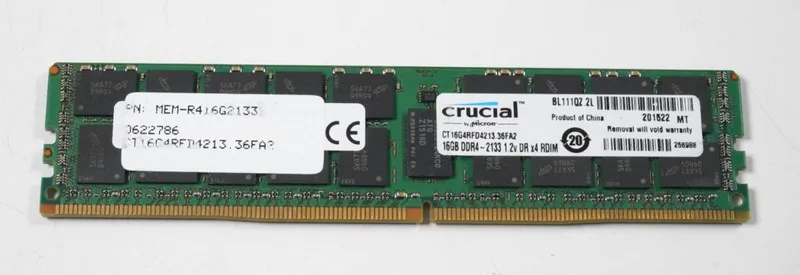 Модуль памяти 16GB Crucial by Micron DDR4-2133 RDIMM ECC Reg Server RAM CT16G4RF
