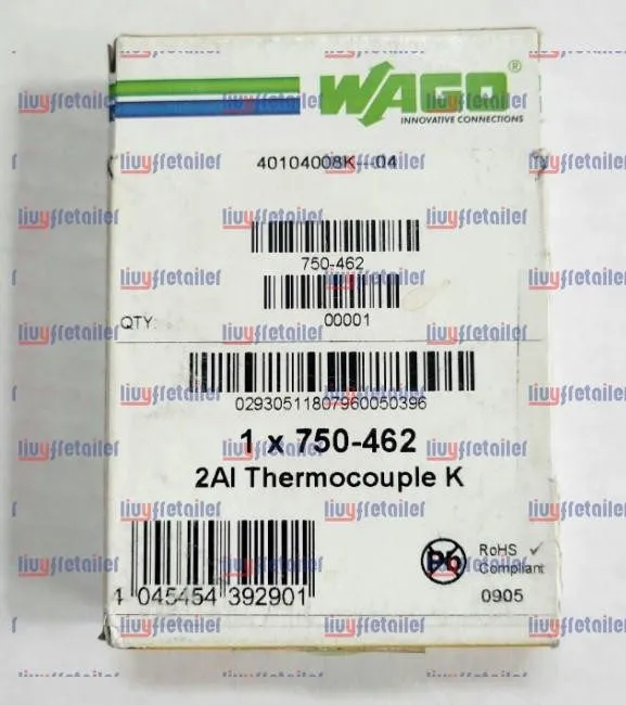 Модуль ввода-вывода WAGO 750-462 2-Channel Thermocouple Analog Input Module 24V