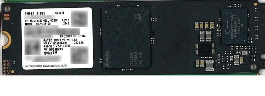SSD-накопитель Samsung PM9B1 512GB M.2 NVMe PCIe Gen4 SSD MZVL4512HBLU HP N16684