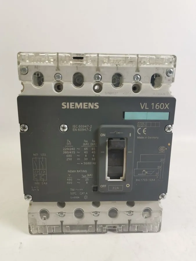 Автоматический выключатель SIEMENS VL160X 3VL1703-1EA43-0AA0 Circuit Breaker