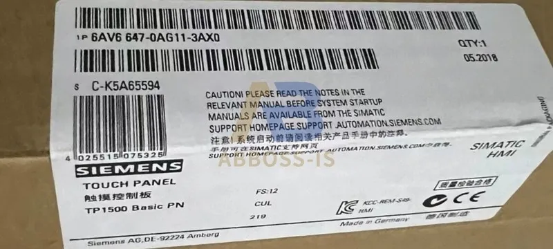 Панель оператора SIEMENS 6AV6647-0AG11-3AX0 HMI Touch Panel