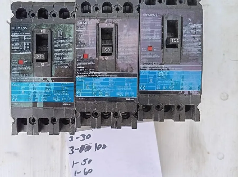 Автоматический выключатель Siemens ED63B030 3pole 30amp 600v Sentron circuit bre