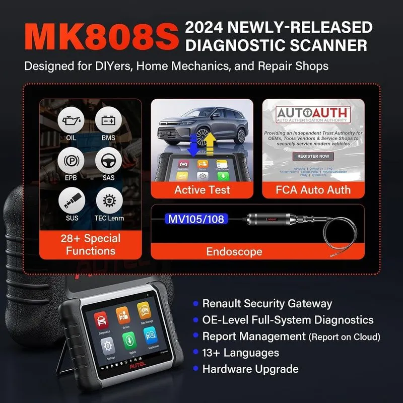 Диагностический сканер Autel Maxisys MP900-TS PRO Key Coding Full TPMS Car Diagn — фото лота 2