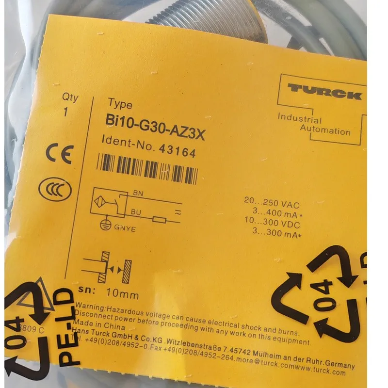 Датчик приближения TURCK BI10-G30-AZ3X Inductive Proximity Sensor Switch 20 to 2
