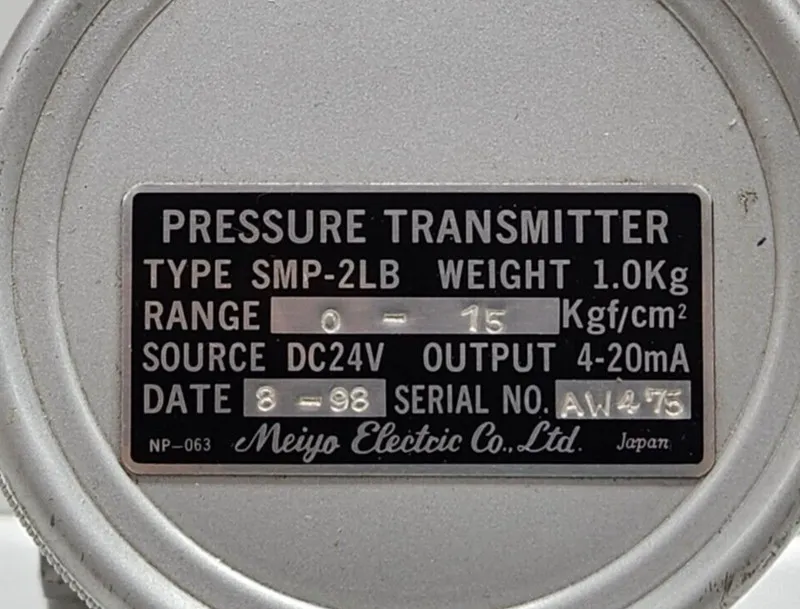 Датчик давления MEIYO ELECTRIC SMP-2LB Pressure Transmitter 0-30MPa 4-20mA 24VDC
