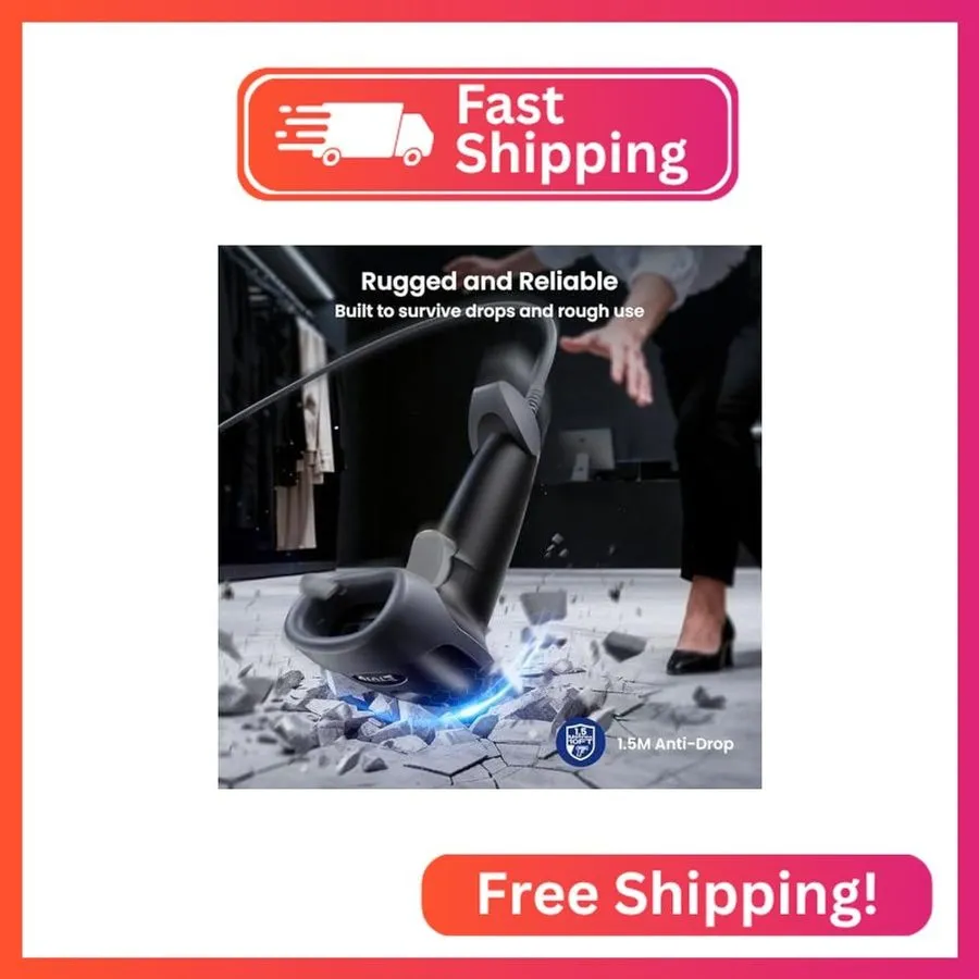 Сканер штрих-кода EYH2 Handheld USB 2D Barcode Scanner, Wired Automatic QR Code 