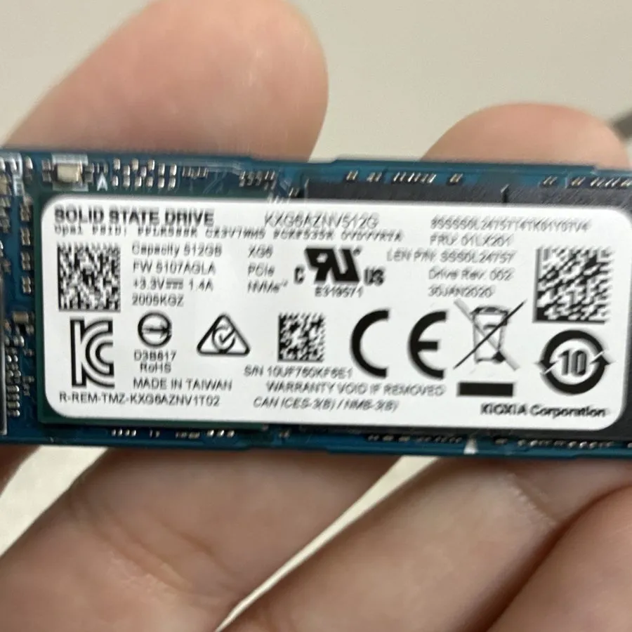 SSD-накопитель KIOXIA XG6 KXG6AZNV512G 512GB M.2 2280 NVMe Internal SSD Laptop/P