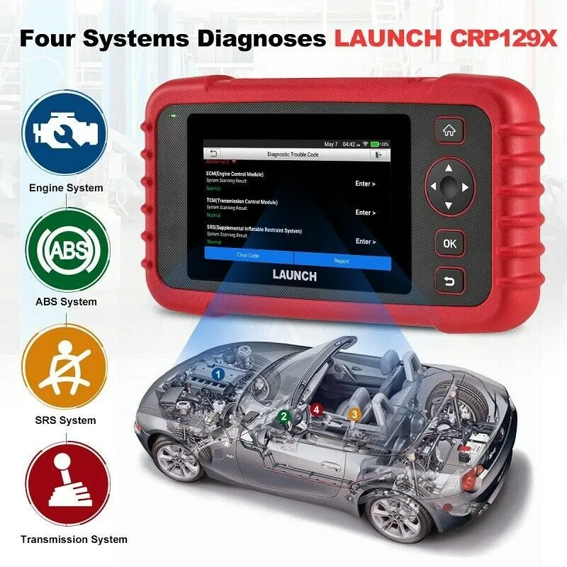 Диагностический сканер 2026 Launch CRP129X OBD2 Car Scanner Engine ABS SRS SAS D