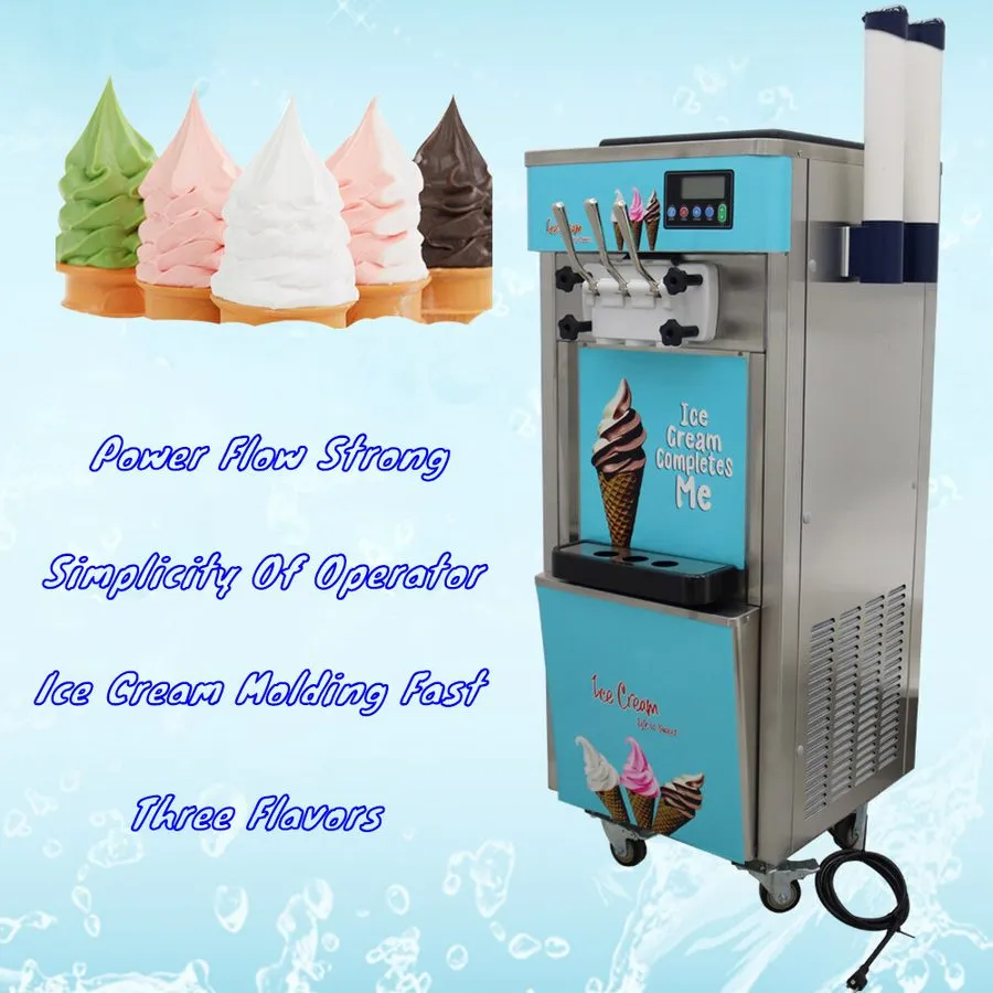 Оборудование для общепита Commercial 3 Flavors Soft Ice Cream Machine Ice Cream 