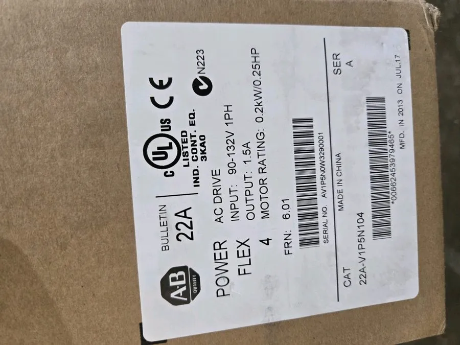 Частотный преобразователь 22A-V1P5N104 Allen-Bradley PowerFlex 4-0.2 kW (0.25HP)
