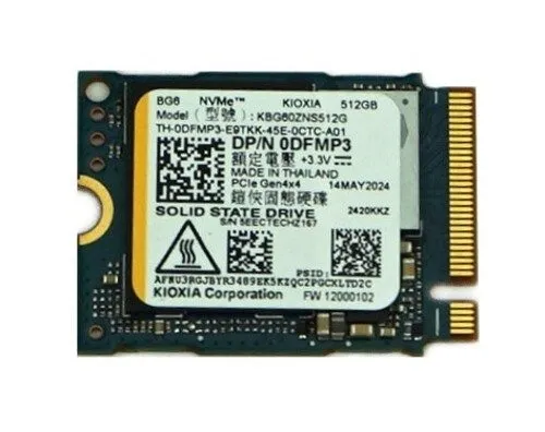 SSD-накопитель KIOXIA 512GB GEN 4x4 NVMe PCIe M2 SSD KBG60ZNS512G DELL 0DFMP3