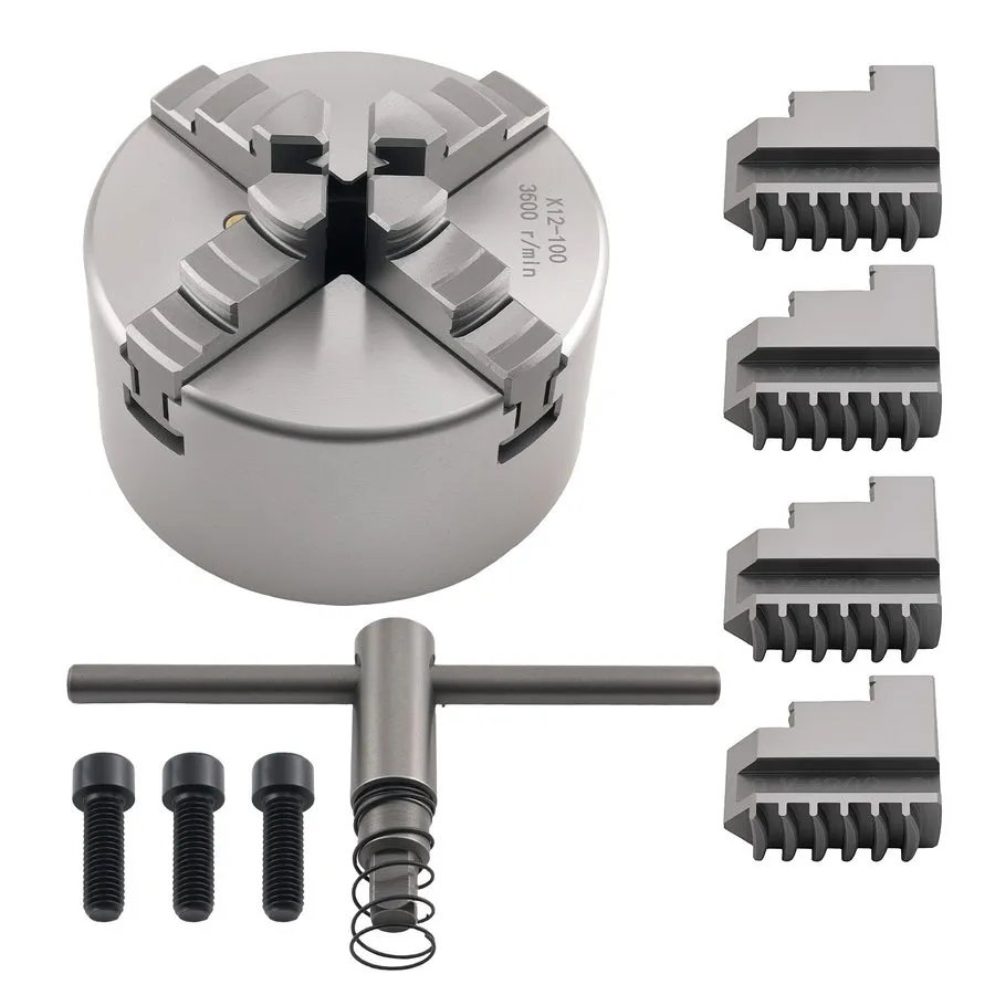 Режущий инструмент 100mm Lathe Chuck K12-100 4 Jaw Self Centering — фото лота 2