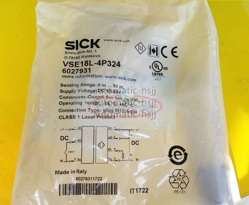 Фотоэлектрический датчик SICK VE18L-4P324 6027448 photoelectric sensor