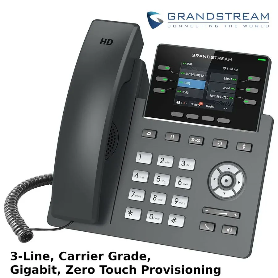IP-телефон Grandstream GRP2613 3 SIP Carrier-Grade IP Phone PoE Gigabit Color Sc