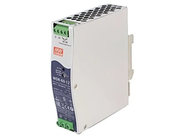 Блок питания WDR-60-12 Single Output Industrial Power Supply 60W 12V DIN Rail &e