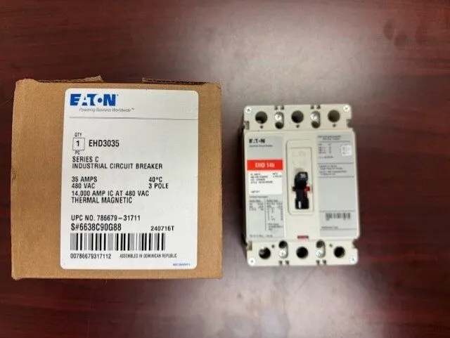 Автоматический выключатель EHD3035 EHD 3Pole 35Amp 480Volt Bolt-On EATON Cutler 