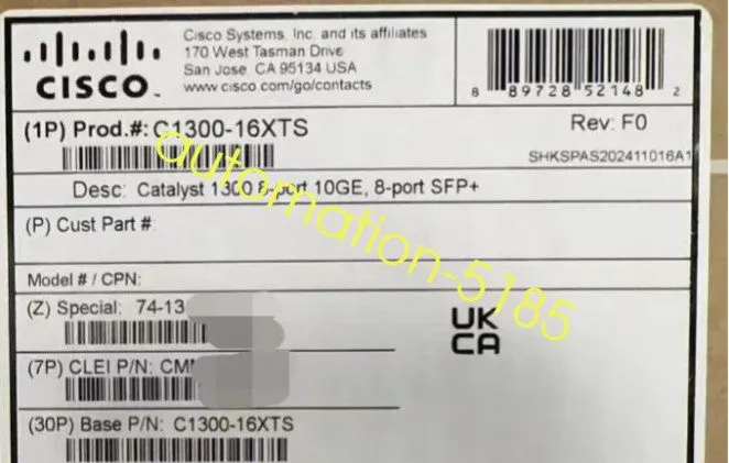 Коммутатор 1PC Cisco C1300-16XTS switch fedex or DHL