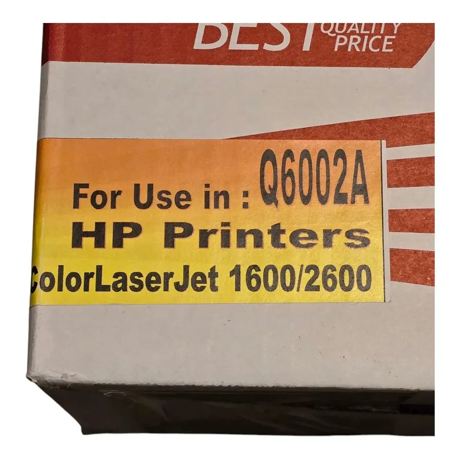 Принтер Color Laser Jet Toner Cartridge HP Printer 1600/2600 Q6002A Yellow — фото лота 1