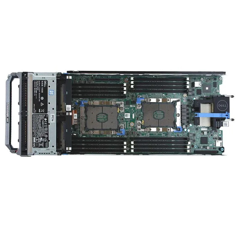Сервер Dell PowerEdge M640 Blade Server 2x Gold 6132 14C 64GB 2x 600GB 10K SAS H — фото лота 1