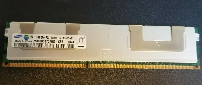 Модуль памяти M393B5170FHD-CF8 SAMSUNG 4GB 2RX4 PC3-8500R-07-10-E1-D2 DDR3 ECC R — фото лота 1