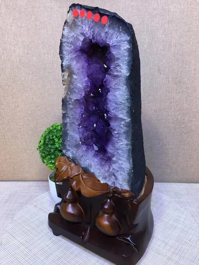 Лабораторный прибор 52.58LB TOP Natural citrine geode quartz cluster crystal cat — фото лота 2