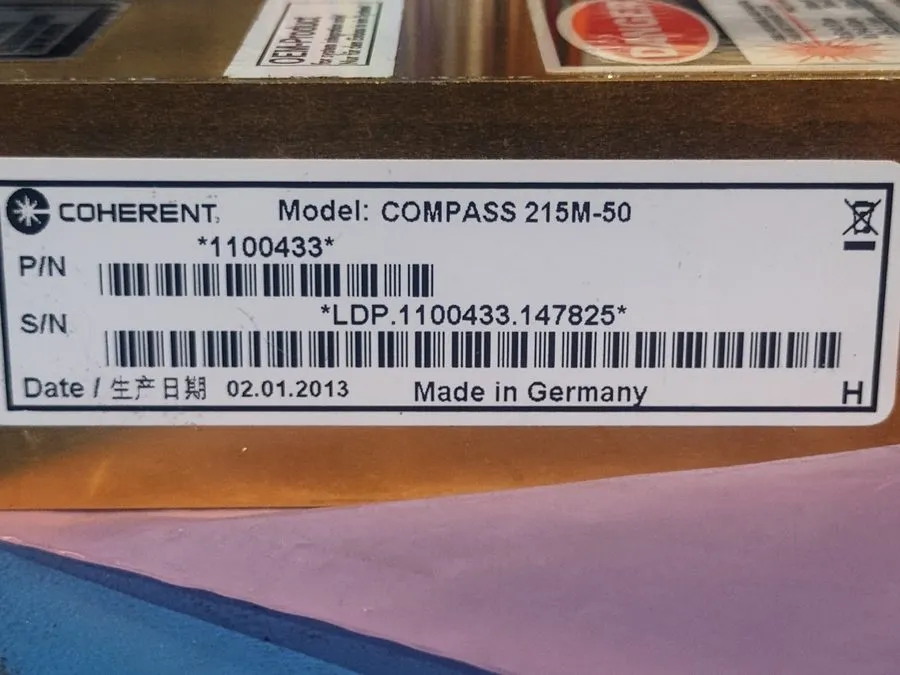 Лазерная головка Coherent Compass 215M-50 Laser Head — фото лота 2