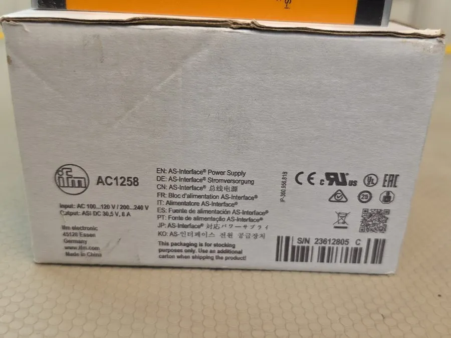 Блок питания IFM AC1253 AS-i Power Supply 100-120/200-240V Input 30.5VDC Output 