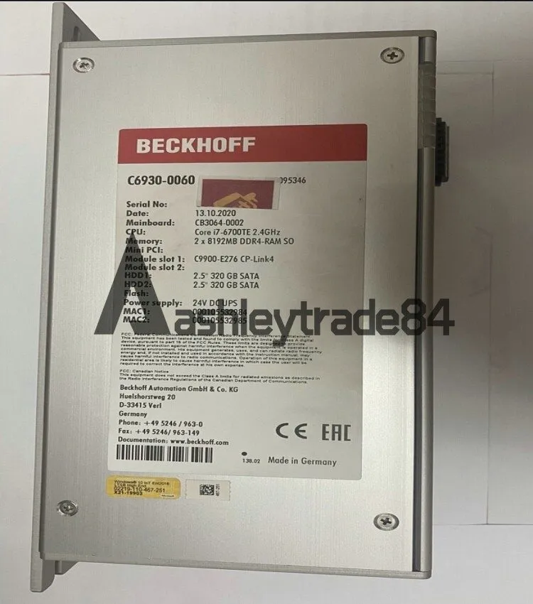 Промышленный компьютер BECKHOFF C6930-0060 Industrial PC