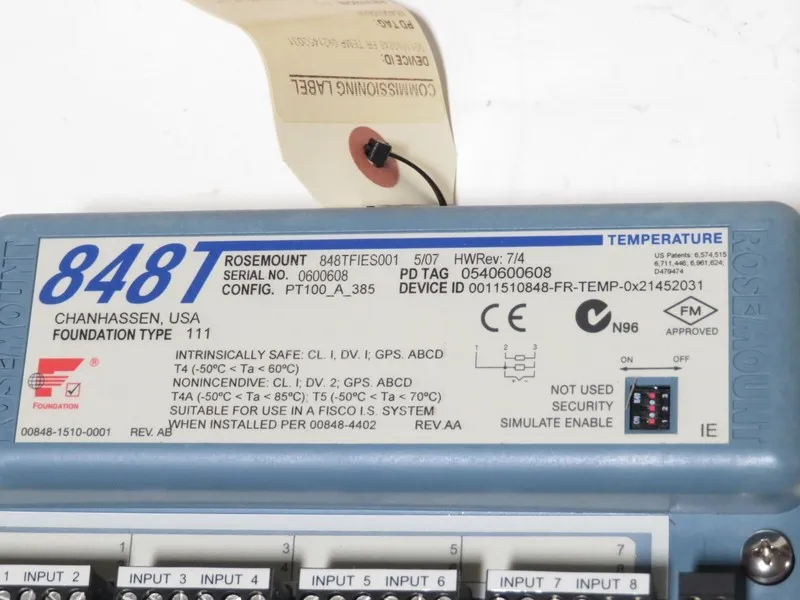 Датчик температуры ROSEMOUNT 848TFIES001 FOUNDATION FIELDBUS 111 TEMPERATURE TRA