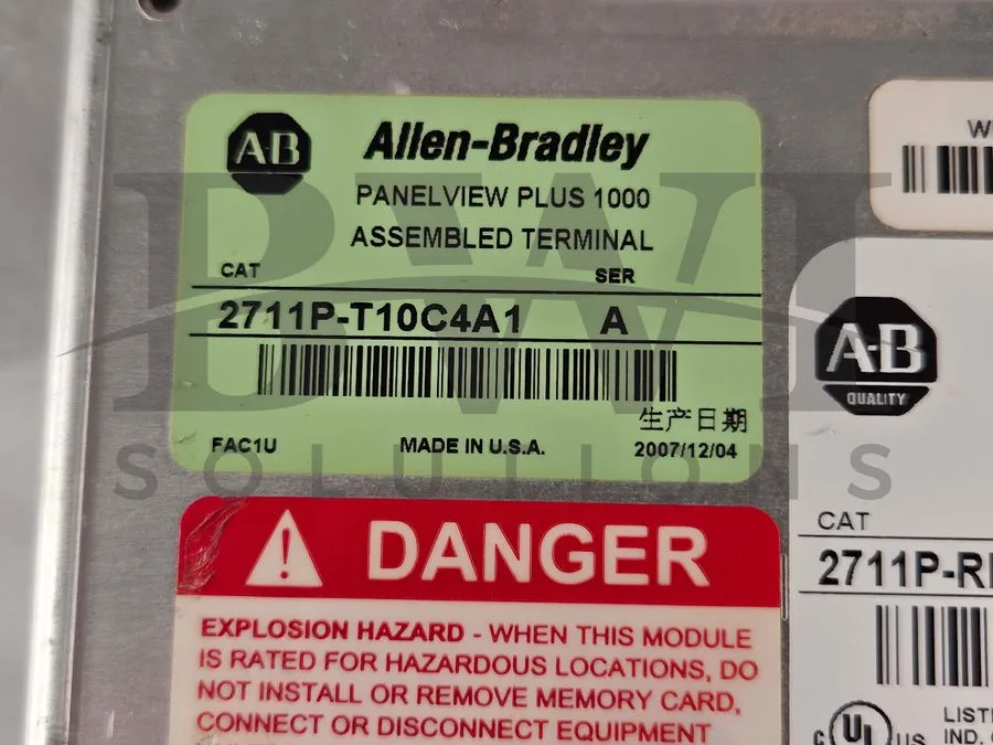 Панель оператора Allen Bradley PanelView Plus 1000 2711P-T10C4A1 HMI Touch Panel