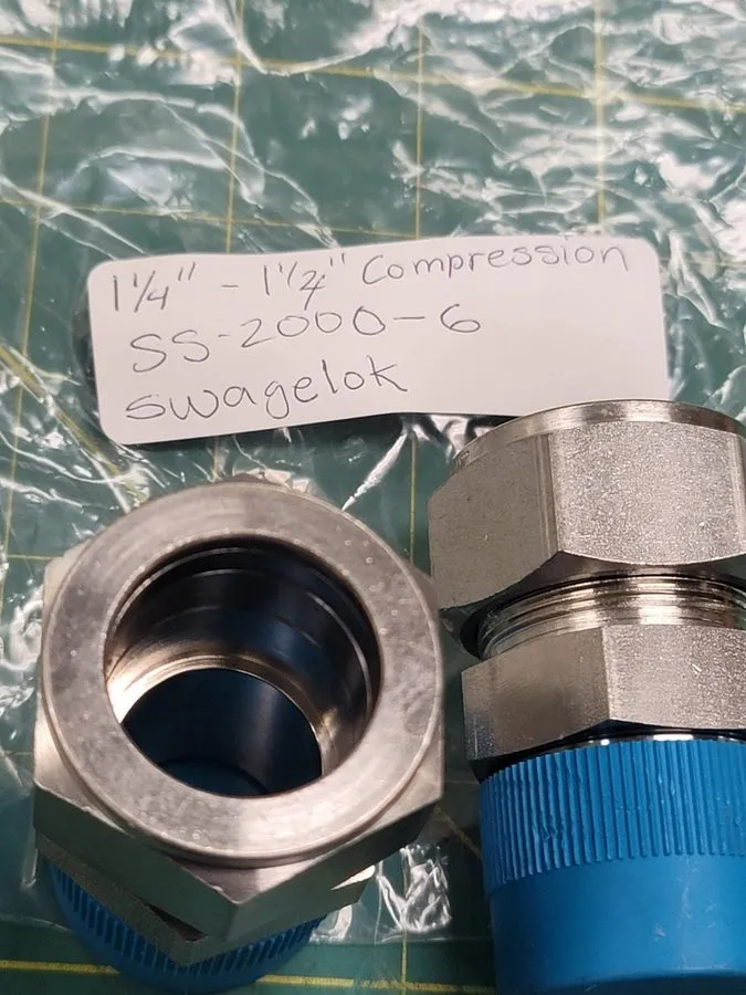 Фитинг Estate Swagelok SS-2000-6 Union 1 1/4" x 1 1/4" Fitting Connector — фото лота 2