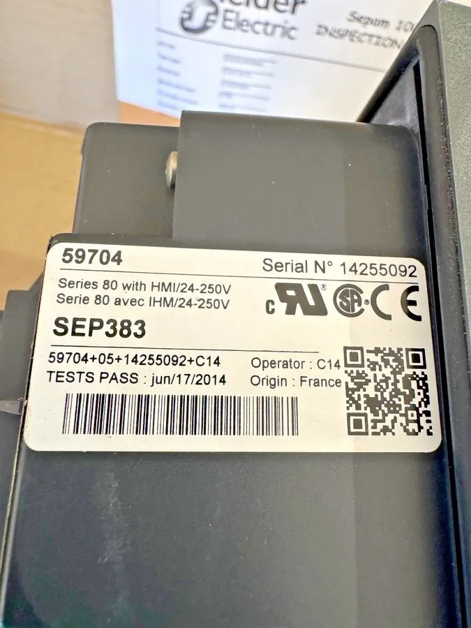 Энергооборудование SCHNEIDER ELECTRIC EASERGY SEPAM SEP383 SERIES: :59704