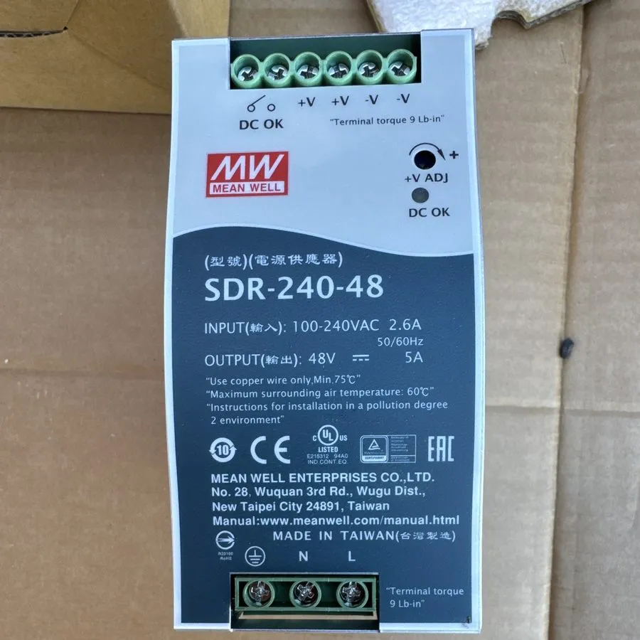 Блок питания SDR-240-48 Single Output Industrial Power Supply 240W 48V DIN Rail — фото лота 1