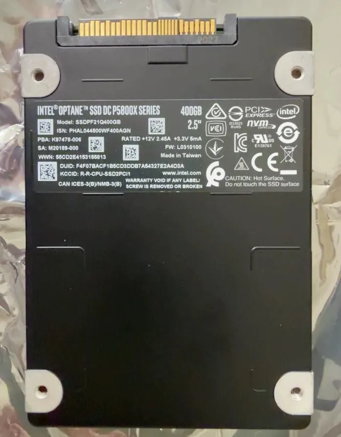 SSD-накопитель Intel Optane SSD DC P5800x 1.6TB U.2 2.5''NVME PCIe SSDPF21Q016TB