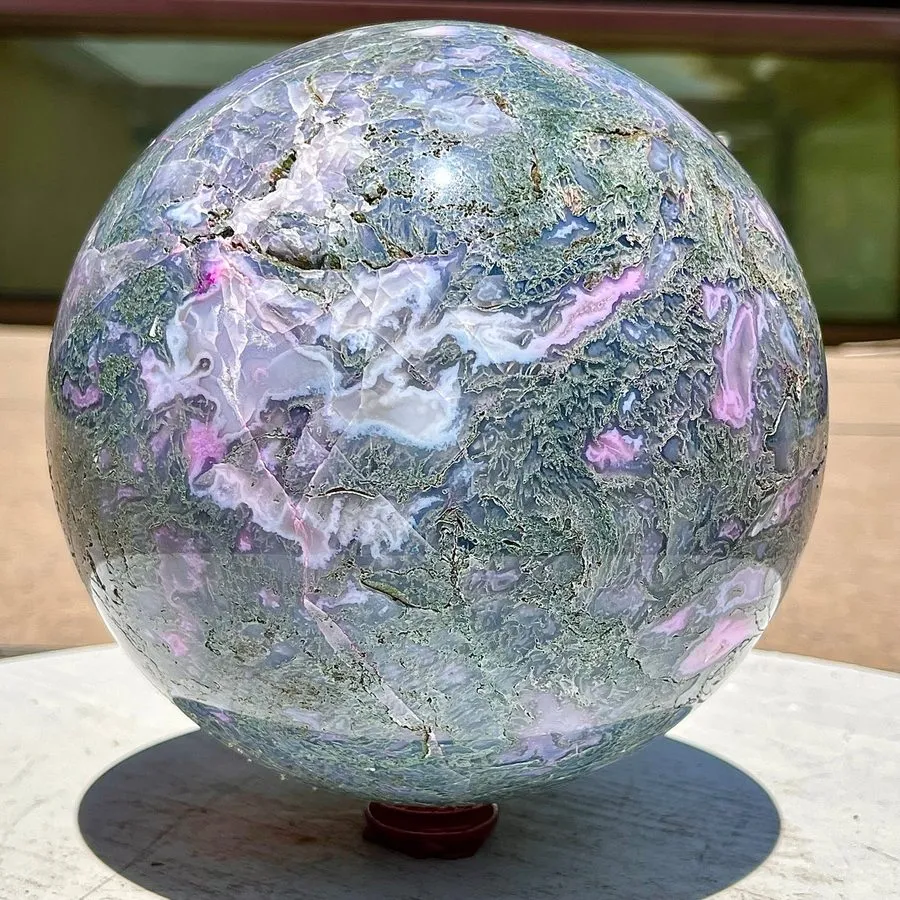 Лабораторный прибор 12.1LB Rare Aquatic Plants Agate Crystal Sphere water grass 
