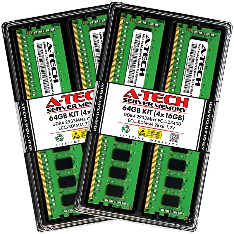 Модуль памяти A-Tech 8GB 1Rx8 PC4-23400R RDIMM DDR4 2933 MHz ECC Registered Serv