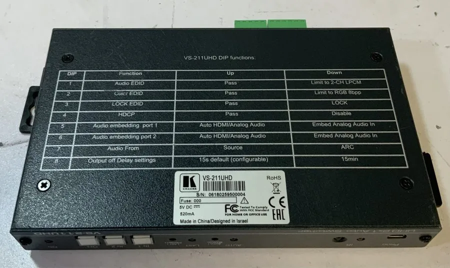 Видеокоммутатор Kramer VS-211UHD HDMI 2x1 Auto Switcher — фото лота 1
