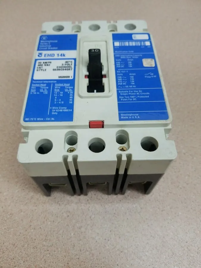 Автоматический выключатель 1 Eaton EHD3030L 30A Circuit Breaker EHD 14K 3P 480V