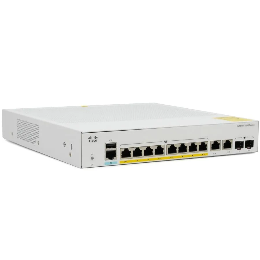 Коммутатор Cisco C1000-8FP-2G-L Catalyst 1000 8-Port Gigabit PoE+ Managed Switch — фото лота 2