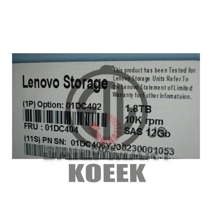 Жёсткий диск Lenovo Storage 01DC402 01DC406 01DC404 1.8TB 10K SAS 12G HDD Hard D