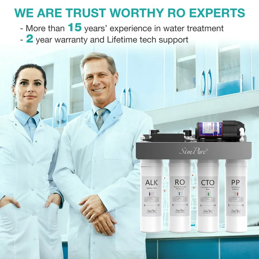 Насос WP2-400 GPD 8 Stage Reverse Osmosis Alkaline pH+ Water Filter System Purif — фото лота 1
